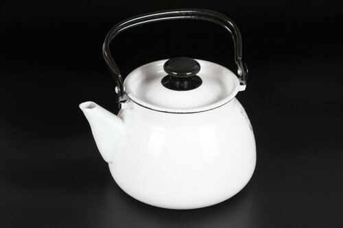 Чайник эмалированный 3,0л б/св 42104-122, цвет белый