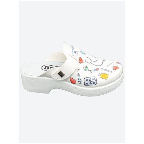 «Natasa» | Женские сабо (принт)