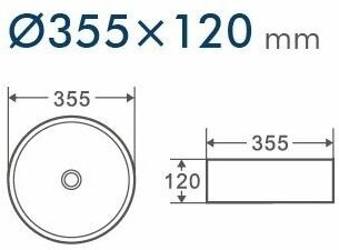 Раковина накладная DK Matrix DT1391516, 355*355*120мм, белый - фотография № 2