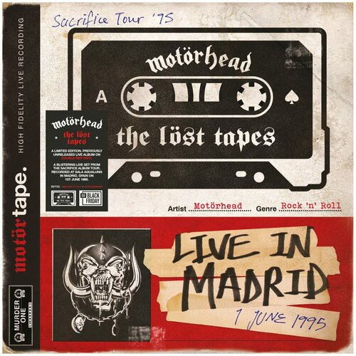 Motorhead Виниловая пластинка Motorhead Lost Tapes Vol. 1 (Live In Madrid 1 June 1995) виниловая пластинка ella fitzgerald – the lost berlin tapes 2lp