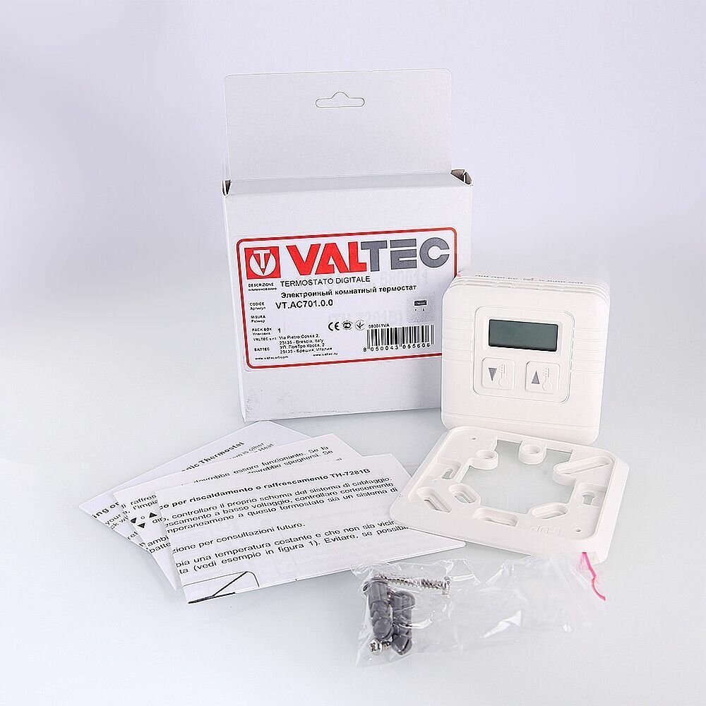 Терморегулятор VALTEC VT.AC701.0.0 белый термопласт - фотография № 12