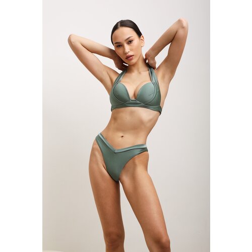 Плавки бикини бразильяна METAMORFOSI SWIMWEAR, размер, зеленый, хаки, зеленый/хаки, полиэстер  - купить