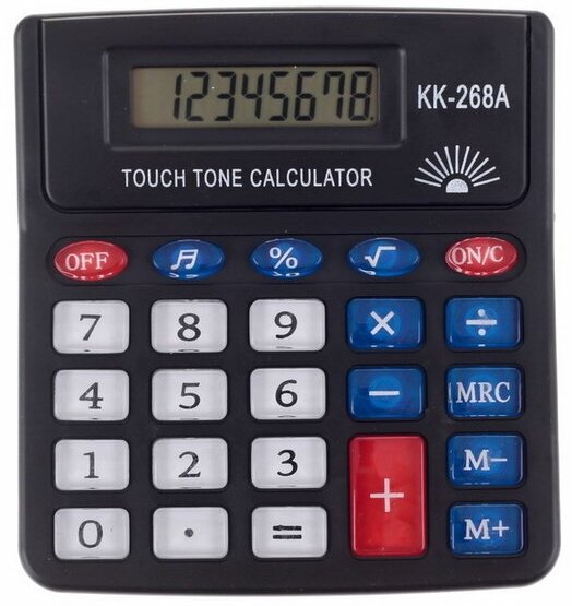 Калькулятор настольный, 8 - разрядный, PS - 268A, с мелодией