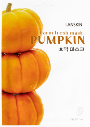 LanSkin Маска тканевая для лица с экстрактом тыквы - pumpkin farm fresh mask, 21г