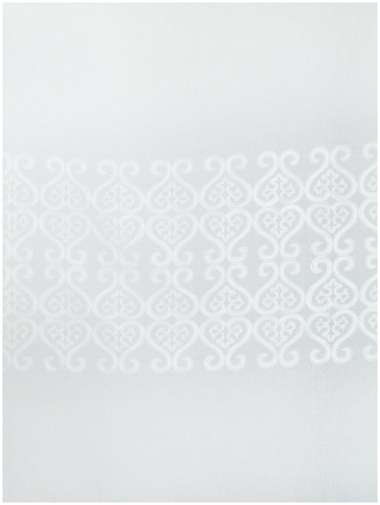 Тюль-вуаль DDA белый с белой вышивкой 300*260см - фотография № 2