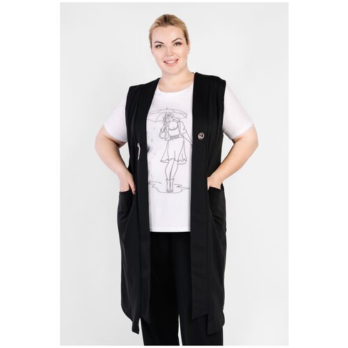 фото Жилет artessa gl02306blk01 черный размер 56-58