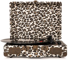 Виниловый проигрыватель CROSLEY CRUISER DELUXE [CR8005D-LP] Leopard c Bluetooth