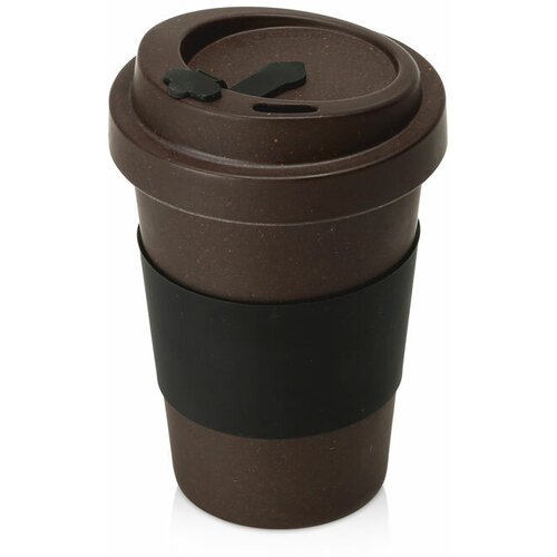 Стакан из кофе с силиконовой манжетой Latte, коричневый