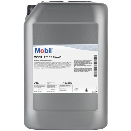 фото Синтетическое моторное масло mobil 1 fs 0w-40, 20 л