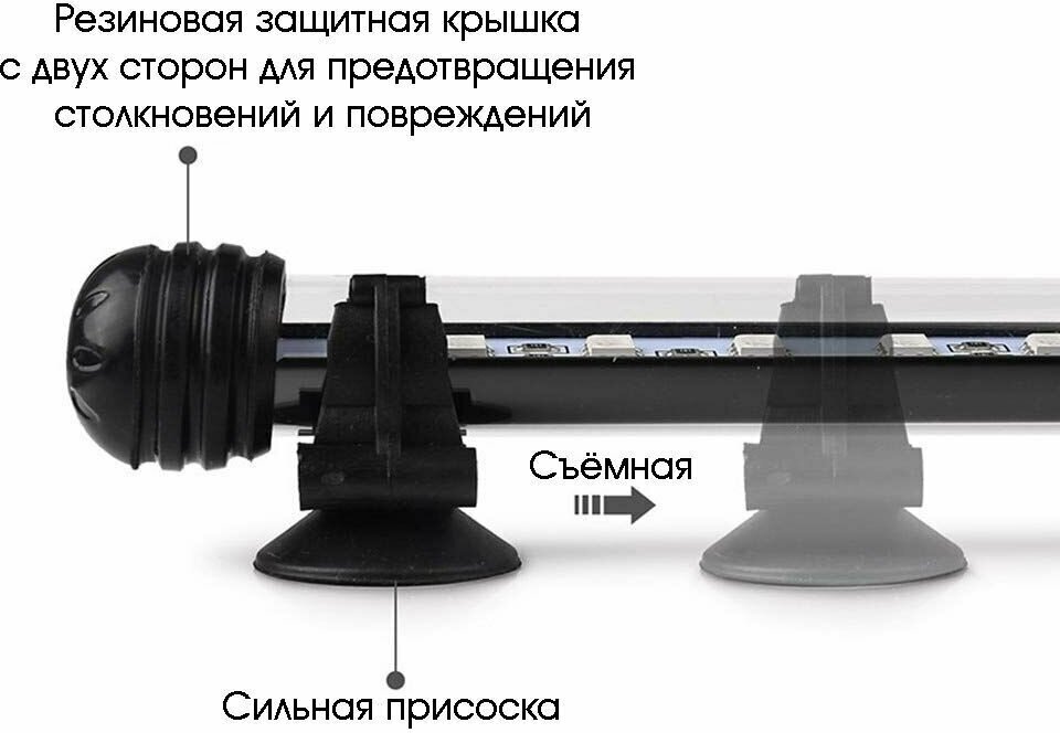 Лампа аквариумная Огонек OG-LDP04 RGB (пульт, 280 мм) - фотография № 5