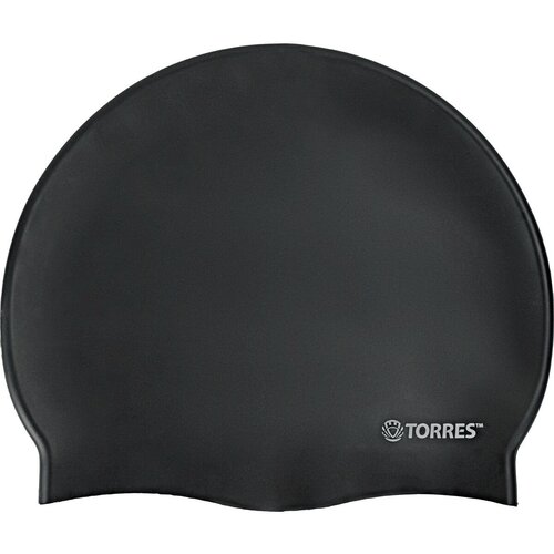 шапочка для плавания torres flat sw 12201pl фиолетовый силикон Шапочка для плавания TORRES Flat, SW-12201BK, черный, силикон