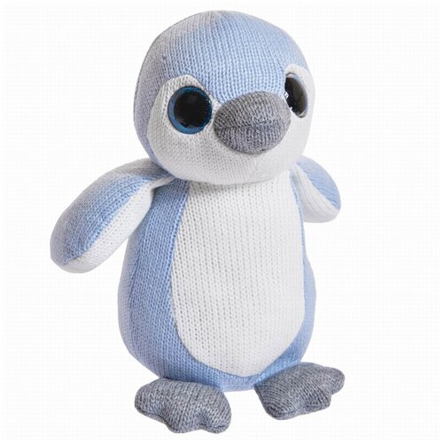 Мягкая игрушка Abtoys Knitted, Пингвин вязаный, 22 см, голубой
