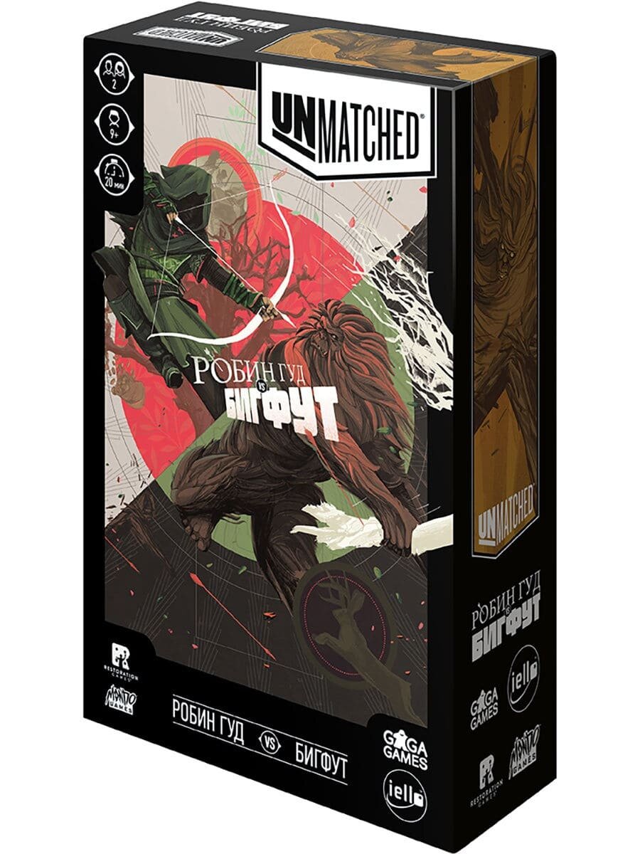 Настольная игра GaGa Games Unmatched Робин Гуд vs. Бигфут, 2 героя