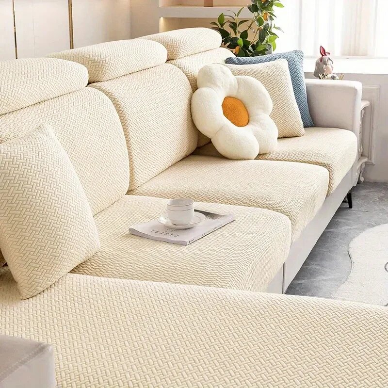 Jacquard чехол для дивана Airldianer, Back Cushion Cover, Бежевый