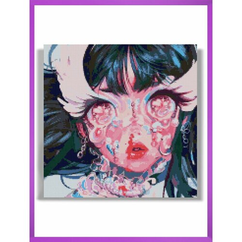 Алмазная мозаика на подрамнике - вышивка Angel doll 40 х 40 см