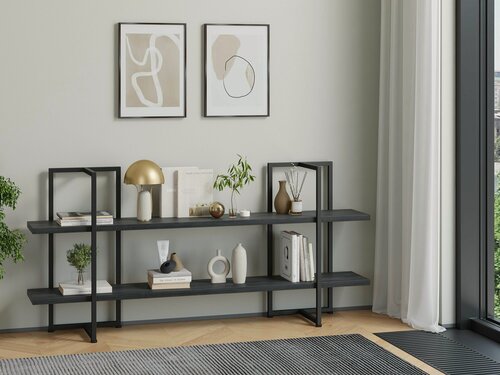 Изображение товара Стеллаж Айсберг Лофт Теон S Черный/северное дерево темное