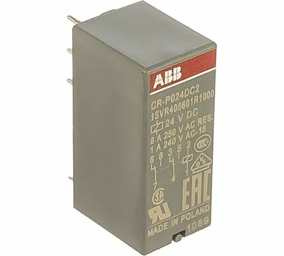 Промежуточное реле ABB CR-P024DC2 24B DC 2ПК 8A 1SVR405601R1000