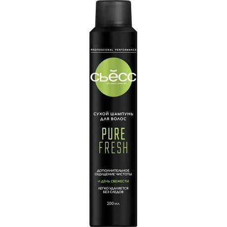 Сьёсс сухой шампунь Pure Fresh очищение и объем, 200 г, 200 мл