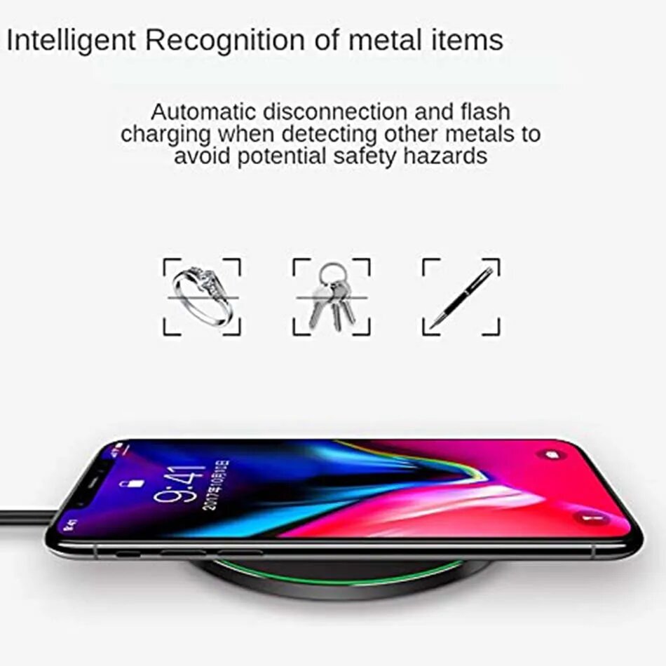 Беспроводное зарядное устройство 100 Вт для iPhone 14 13 12 15 Pro XS Max Mini X XR Индукционная Беспроводная зарядная панель для Samsung Xiaomi Huawei, Black No Cable — фото 1