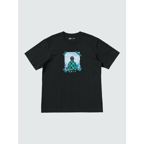фото Футболка uniqlo demon slayer/клинок рассекающий демонов, 1 шт., размер xxl, black/black