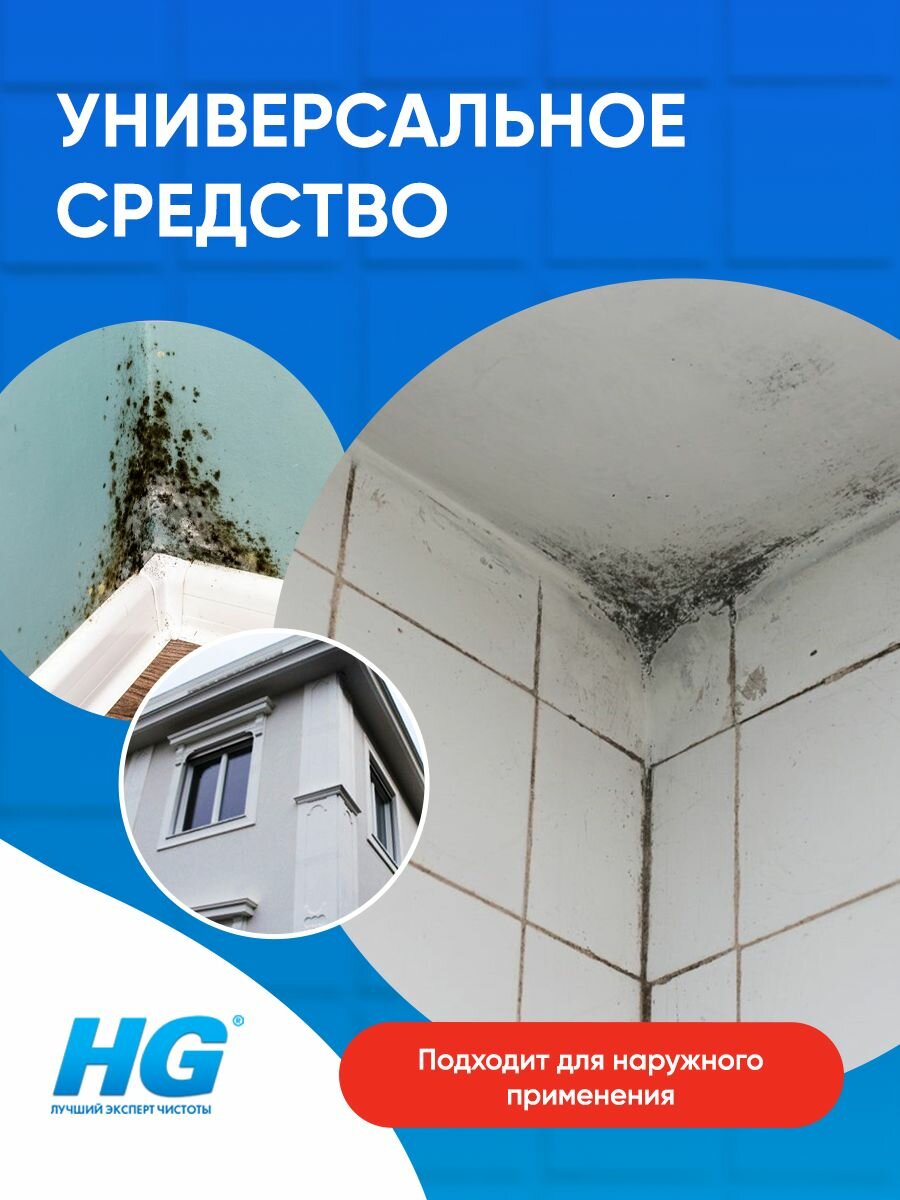 HG Пенное средство для удаления грибка и плесени 0,5л — фото 1