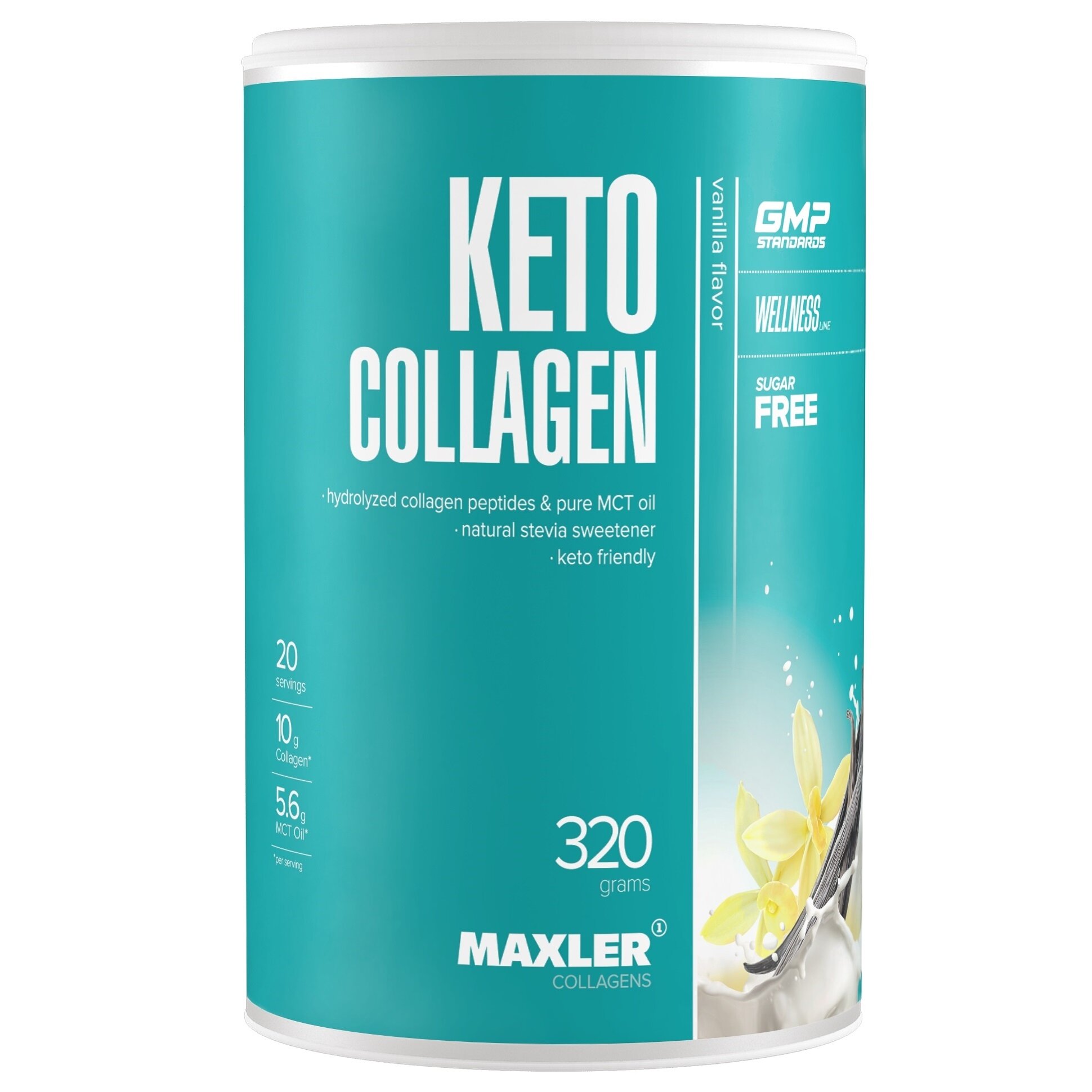 Гидролизованный коллаген Поддержка суставов и кожи Keto Collagen 320 гр (Maxler) Ваниль