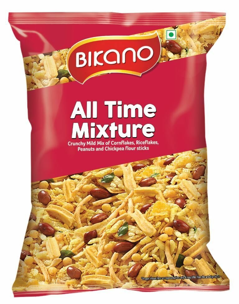 Закуска Хрустящая смесь с кукурузными и рисовыми хлопьями ALL TIME MIXTURE Bikano пл/п, 200 гр, индийская, восточная — фото 1
