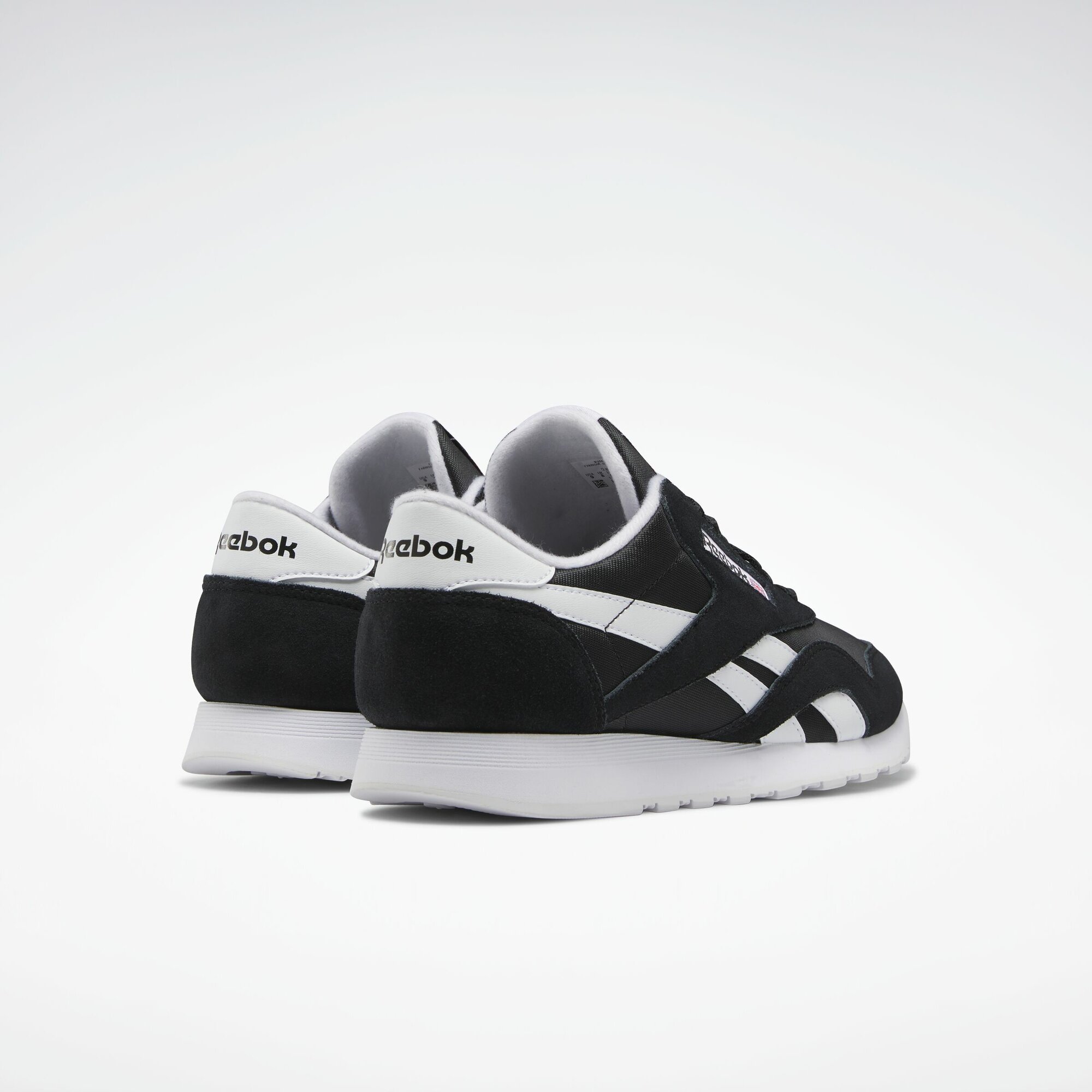 Кроссовки Reebok Classic Nylon, размер 10 US, черный/белый — фото 1