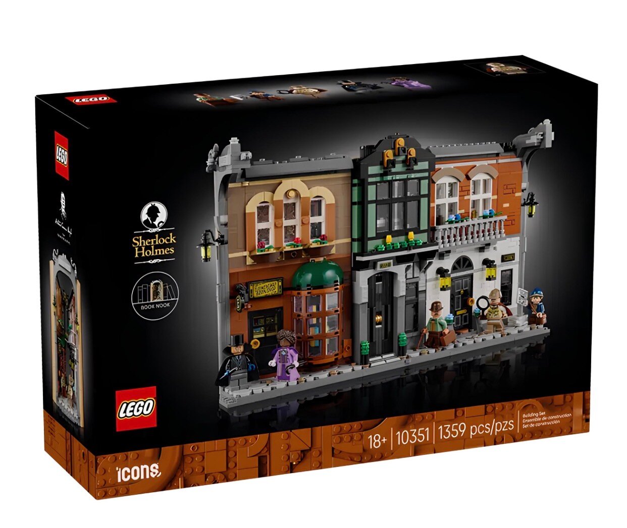 Конструктор LEGO Icons Книжный уголок: Шерлок Холмс 10351 (1359 деталей) 18+