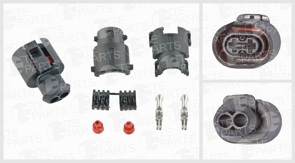 Разъём двухконтактный TE PARTS 7811410 Man Mb, ответная часть 7811439, комплектация: 2-pin, 2 уплотнения, уплотнение кабеля, защитный кожух
