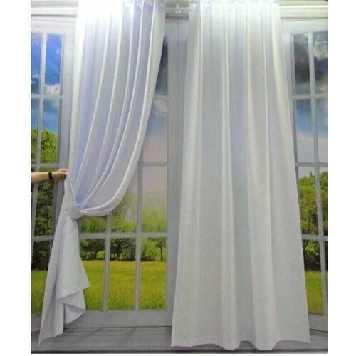 Шторы из габардина на петлях 