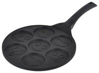 Сковорода для оладий WALMER Смайлики 26.5 см, черный