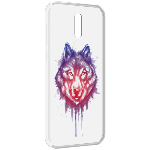 Чехол MyPads пушистый волк для Alcatel 3L (2019) задняя-панель-накладка-бампер