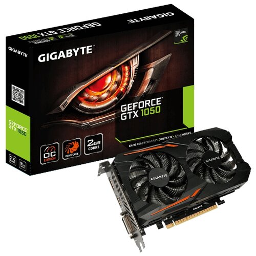 фото Видеокарта GIGABYTE GeForce GTX 1050 1379MHz PCI-E 3.0 2048MB 7008MHz 128 bit DVI HDMI DisplayPort HDCP OC Retail