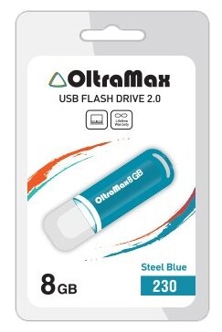 USB flash накопитель OltraMax 230 8GB св.синий (OM-8GB-230)