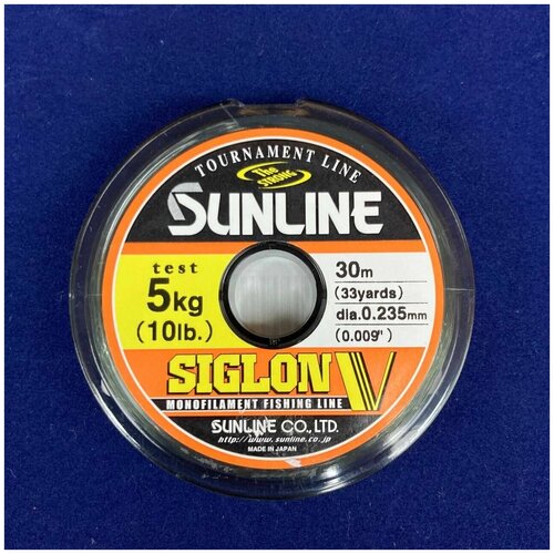 леска sunline siglon v new 30m 0 148mm 2kg 4lb Леска SUNLINE SIGLON 5 кг. 30 м. 0.235 мм.