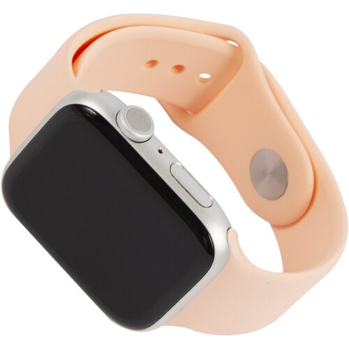 Ремешок для Apple watch 38-40 mm Series 3/4/5 SE/6/Ремешок для смарт часов/Ремешок smart watch/Ремешок силиконовый для Apple/Ремешок грейпфрут