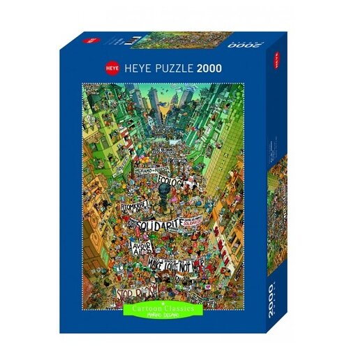 Пазл Heye Cartoon Classics Демонстрация, Degano (29820), 2000 дет. пазл панорама heye 6000 деталей карта полушария