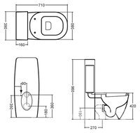 Унитаз HIDRA Dial DL10+LON18 (с сиденьем, микролифт)