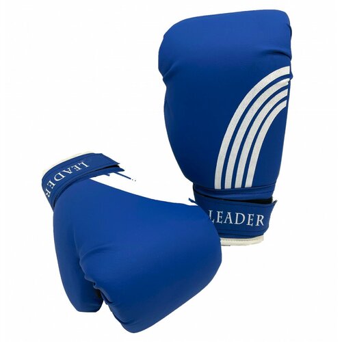 Перчатки боксерские RealSport LEADER 8 унций, синий перчатки боксерские realsport leader 8 унций красный