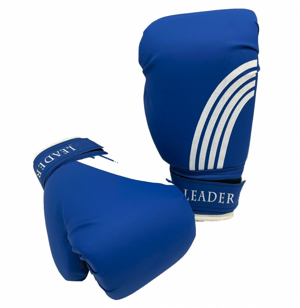 Перчатки боксерские RealSport LEADER 8 унций, синий