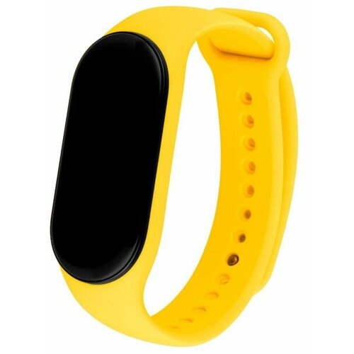 Силиконовый спортивный ремешок для фитнес-браслета Xiaomi Mi Band 7 резиновый сменный ремешок для ксяоми ми бэнд желтый