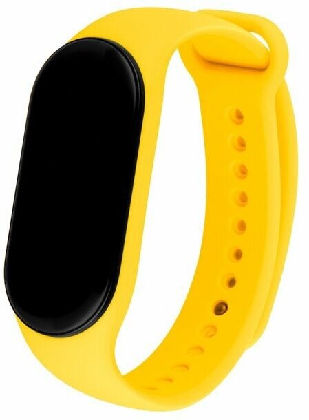 фото Силиконовый спортивный ремешок для фитнес-браслета Xiaomi Mi Band 7 резиновый сменный ремешок для ксяоми ми бэнд желтый