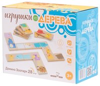 Настольная игра Мир деревянных игрушек Домино Зоопарк Д392