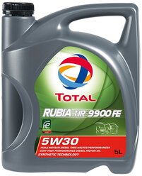 Синтетическое моторное масло TOTAL Rubia TIR 9900 FE 5W30, 5 л