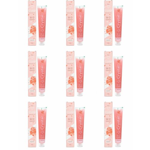 Dorall Collection Зубная паста Crystal, Розовая, Гелевая, с гималайской розовой солью ,100 гр, 9 шт