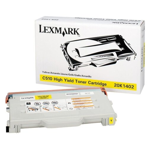 Картридж Lexmark 20K1402, 6600 стр, желтый картридж lexmark 20k1402 для c510 жёлтый 6600 стр