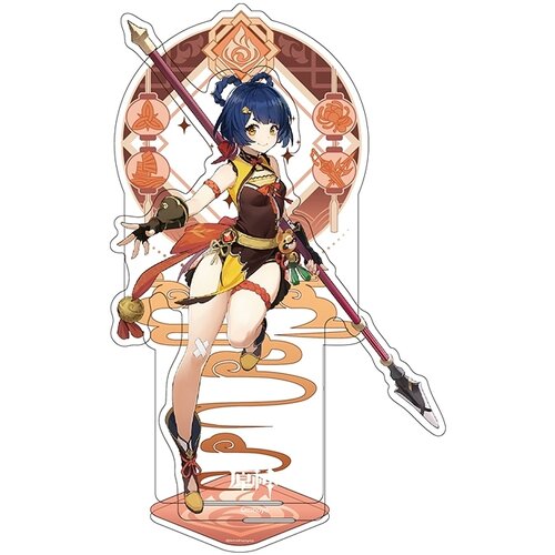 Фигурка miHoYo Genshin Impact Liyue Character Standee Xiangling, 15.5 см фигурка mihoyo genshin impact character standee traveler aether 15 5 см