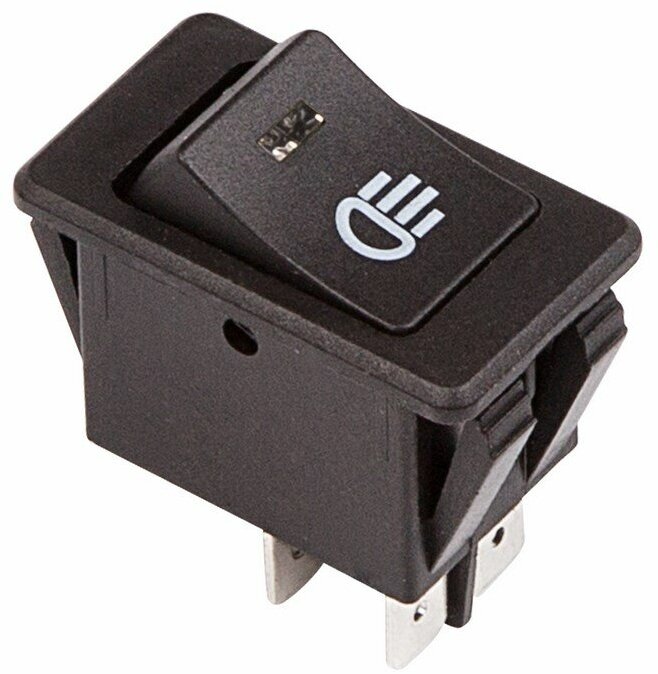 Выключатель клавишный Rexant ON-OFF черный с синей LED подсветкой (12В 35А (4с)) {36-4443} - фотография № 3