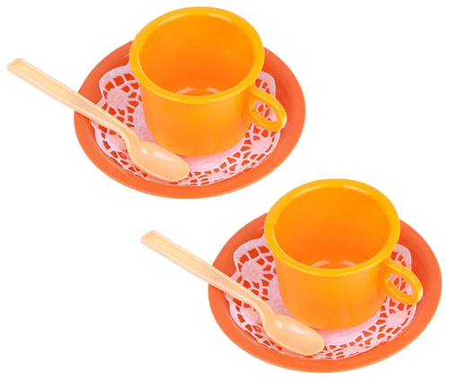 Набор посуды Росигрушка Чайная пара Ириска 9253 оранжевый